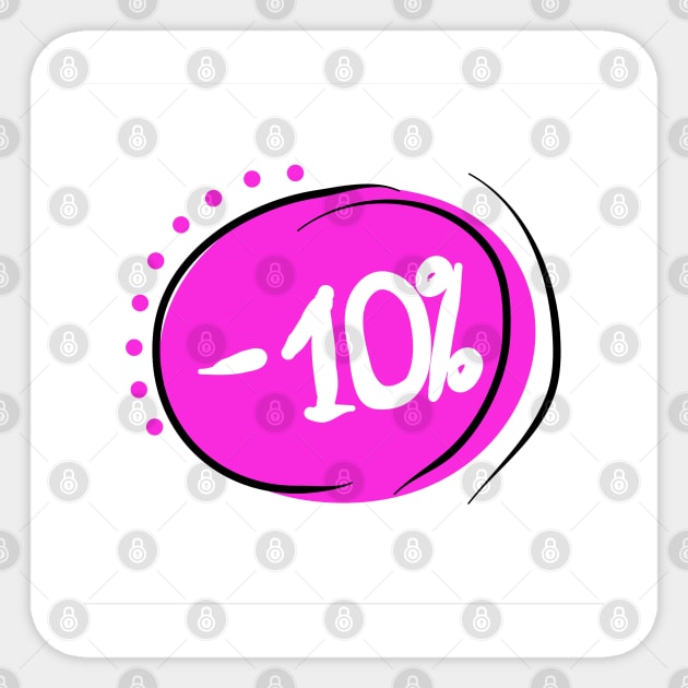 Discount 10%. Promotion, bonus, business, gift of price Sticker by grafinya